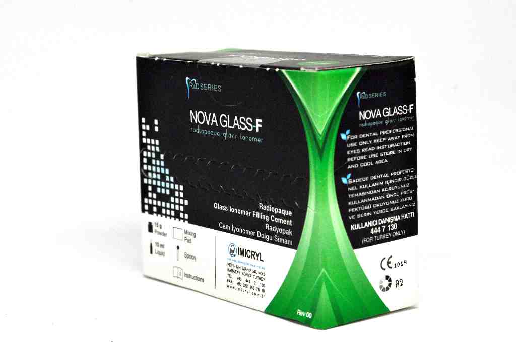 Nova Glass F - Radiopaque Glass ionomer filling cement (8500766671103)