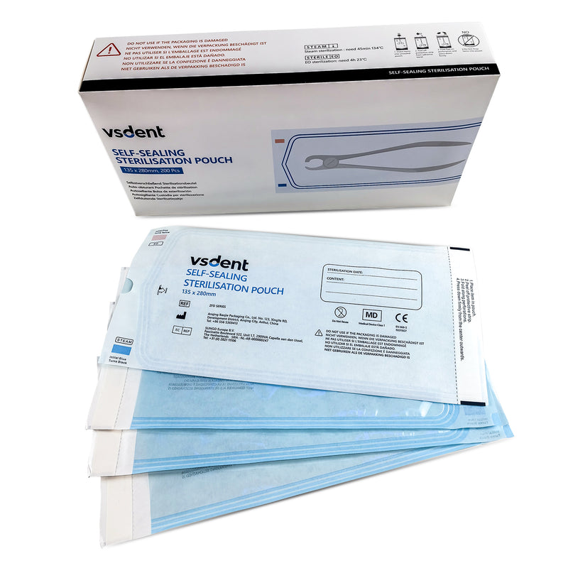 Dental Self Sealing Sterilisation Pouches Available in 4 Sizes (Pack of 200)