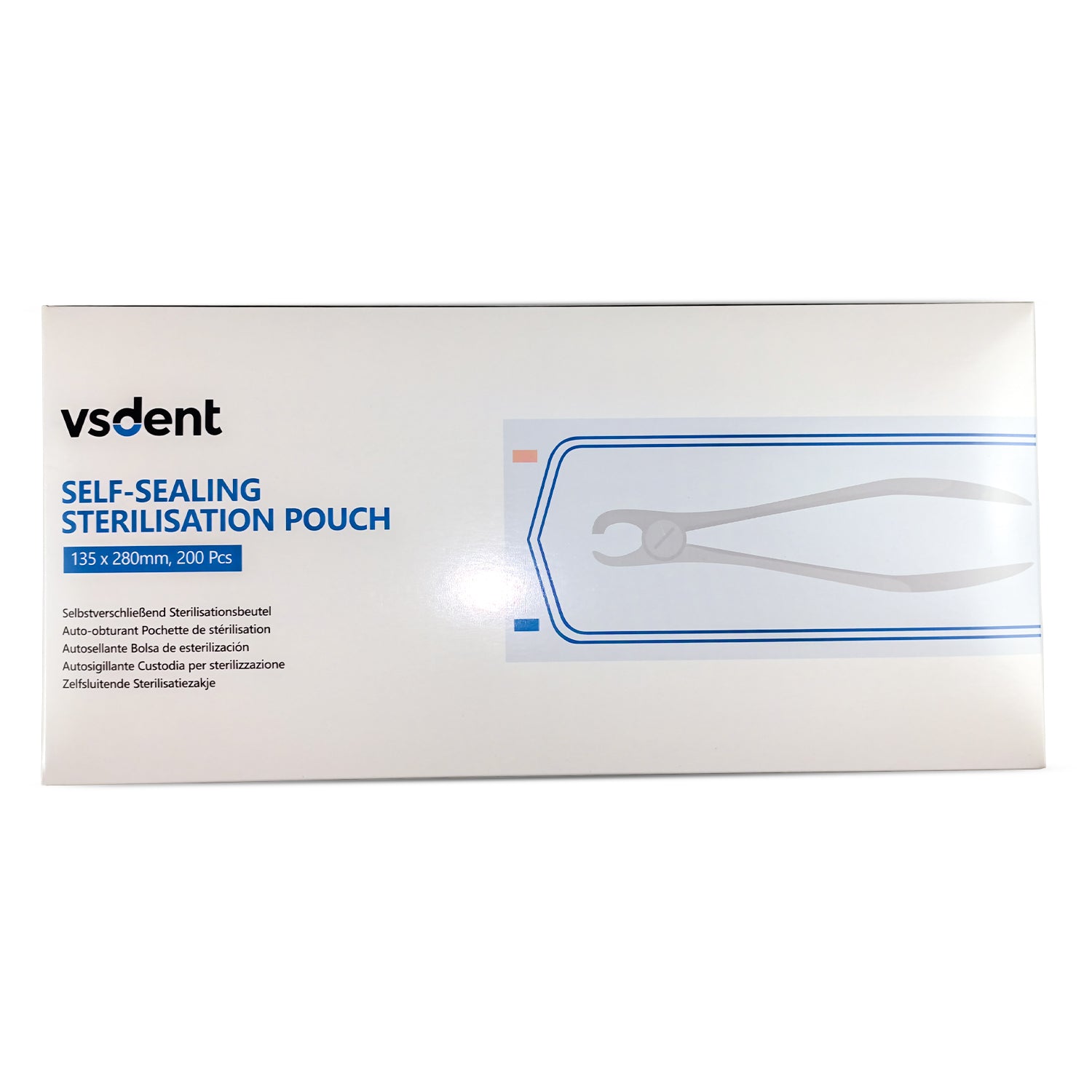 Dental Self Sealing Sterilisation Pouches Available in 4 Sizes (Pack of 200)