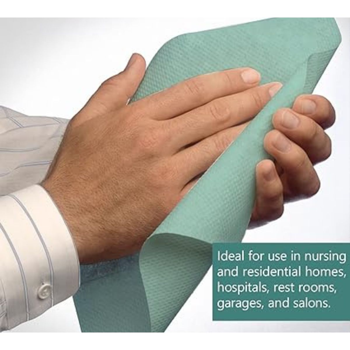 Green V-Fold Paper Hand Towel 1 Ply | 4000 Large Sheets (8500682359039)
