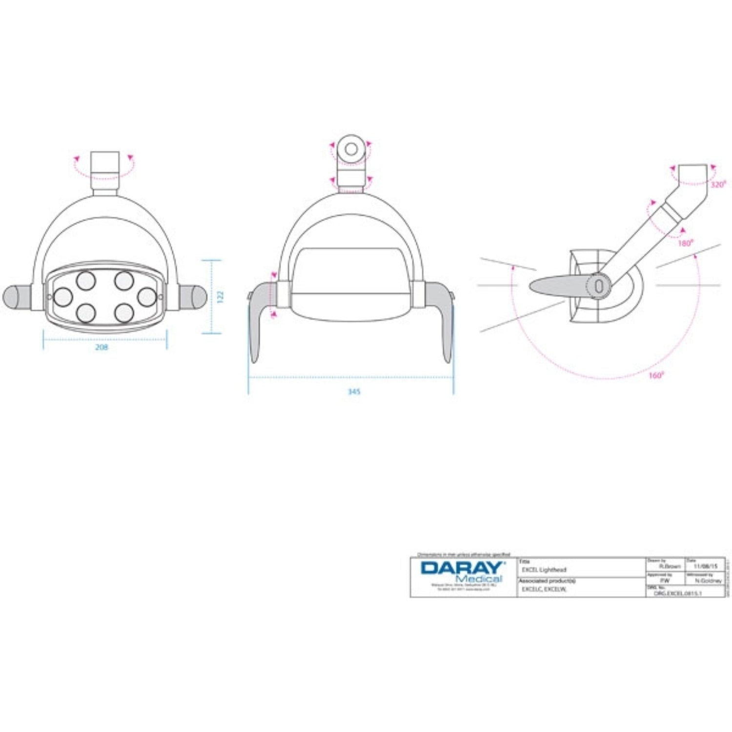 Daray Excel LED Dental Light Upgrade Kit