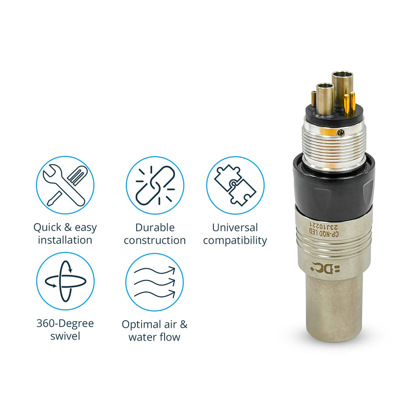 Delma Compatible NSK Six Hole Quick Coupling With Fibre Optic