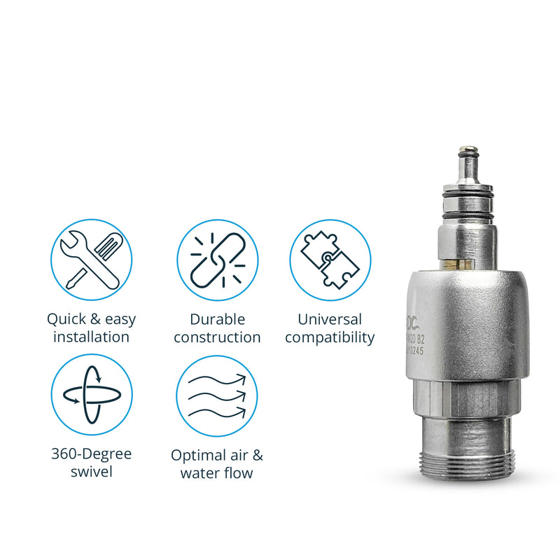 Delma W&H compatible Two Hole Quick Coupling WQD B2