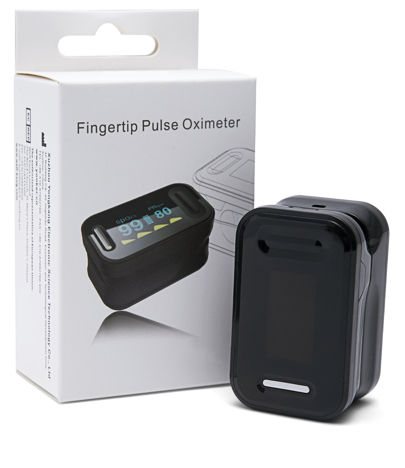 Black Fingertip Pulse Oximeter for all Age Groups