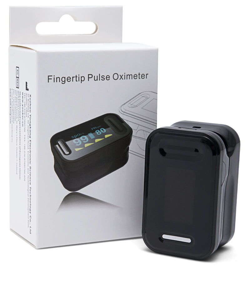 Black Fingertip Pulse Oximeter for all Age Groups