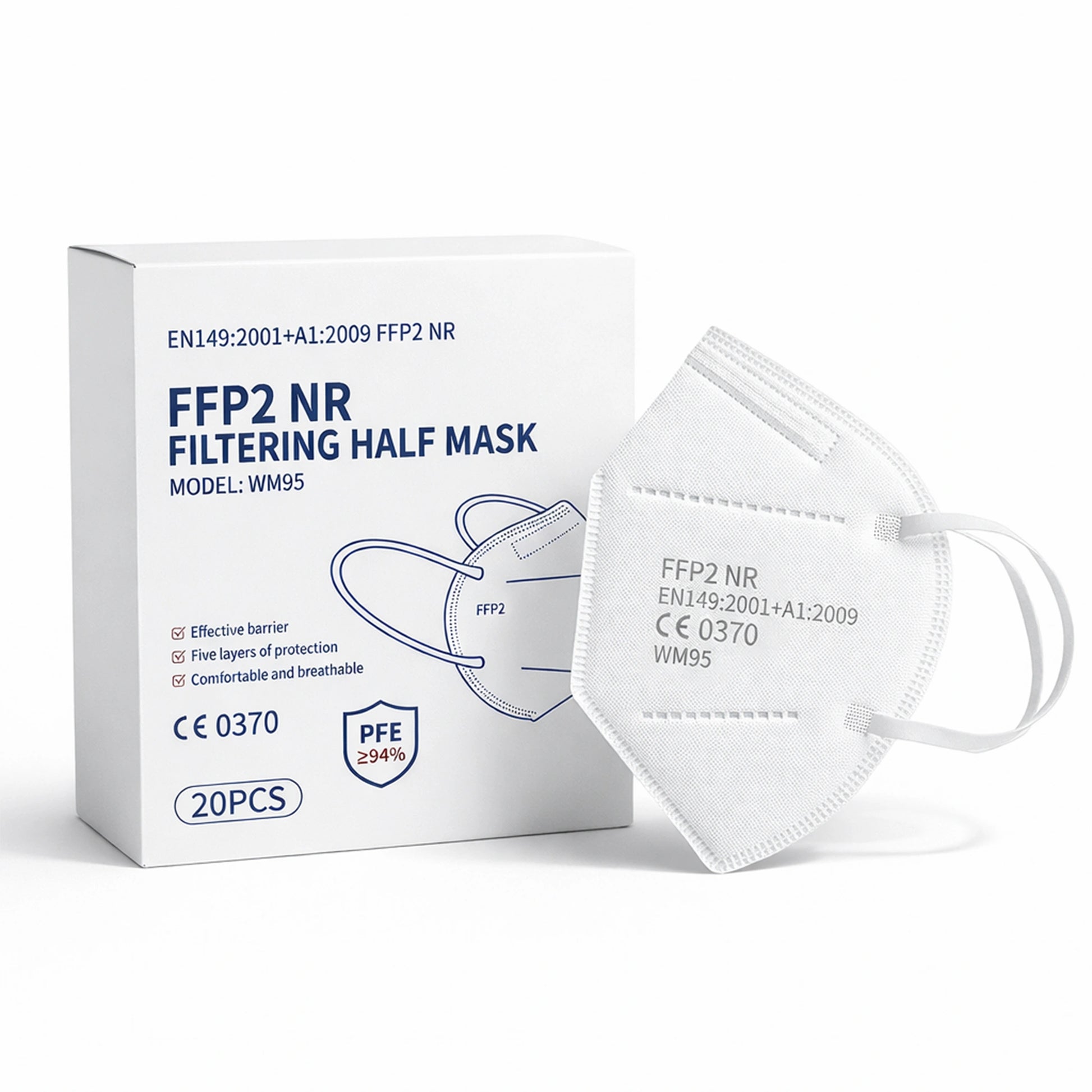 FFP2 Face Masks, Disposable Respirator Masks
