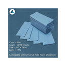 Z-Fold Blue Paper Hand Towel 1 Ply | 3000 Sheets (8500678918399)
