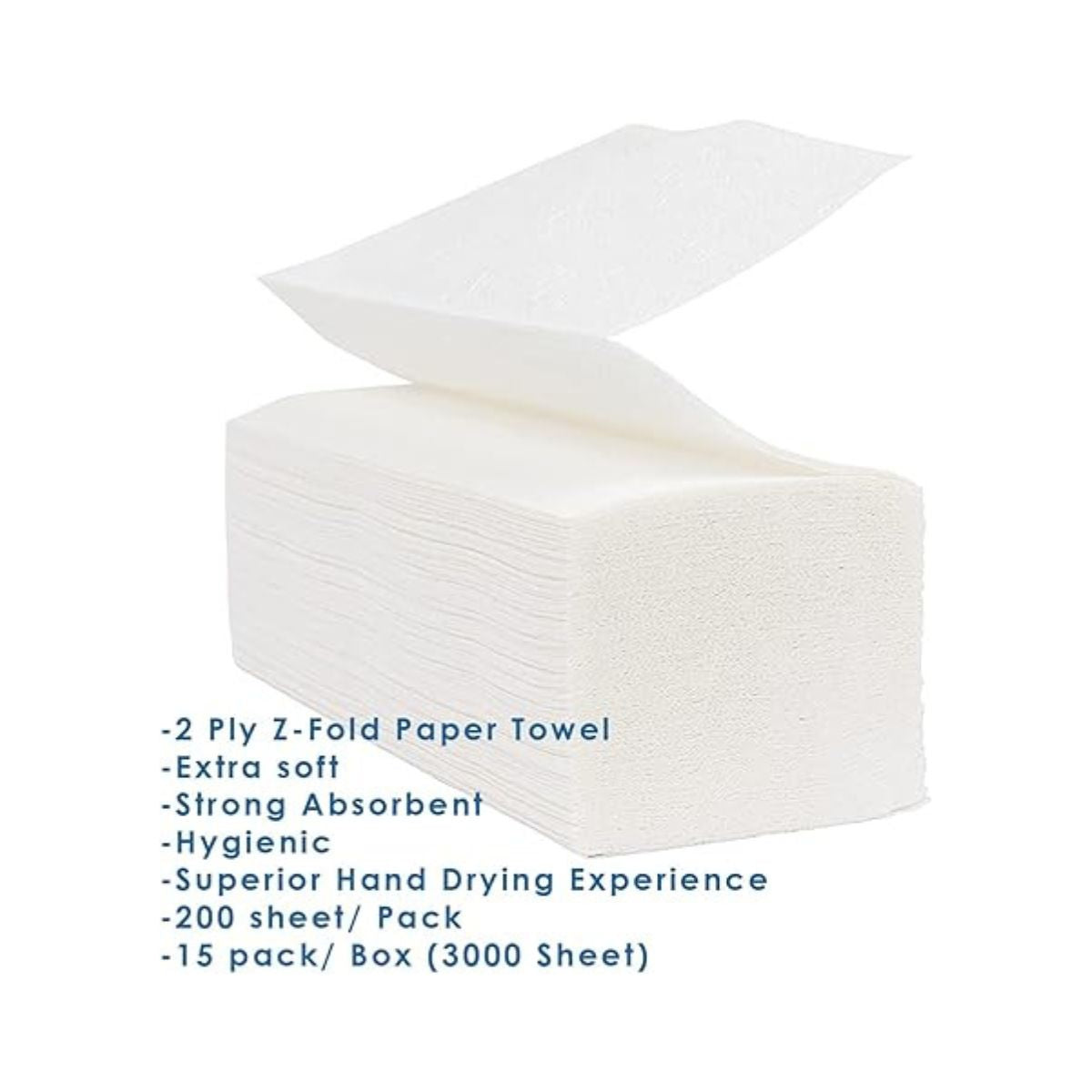 Z-Fold Paper Hand Towel 2 Ply | 3000 Sheets (8499144524031)