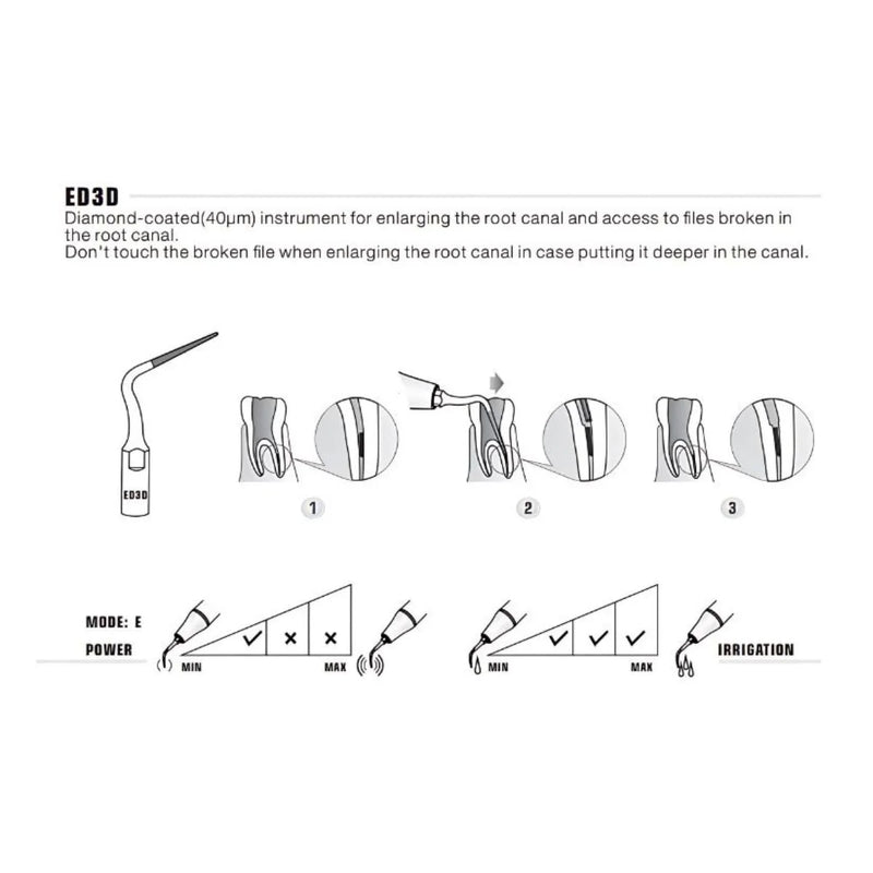 DTE Endo Tip ED3D-S Diamond Coated