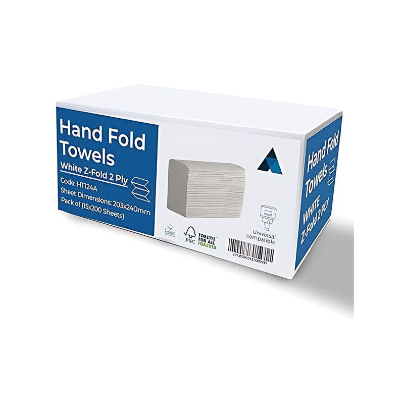 Z-Fold Paper Hand Towel 2 Ply | 3000 Sheets (8499144524031)