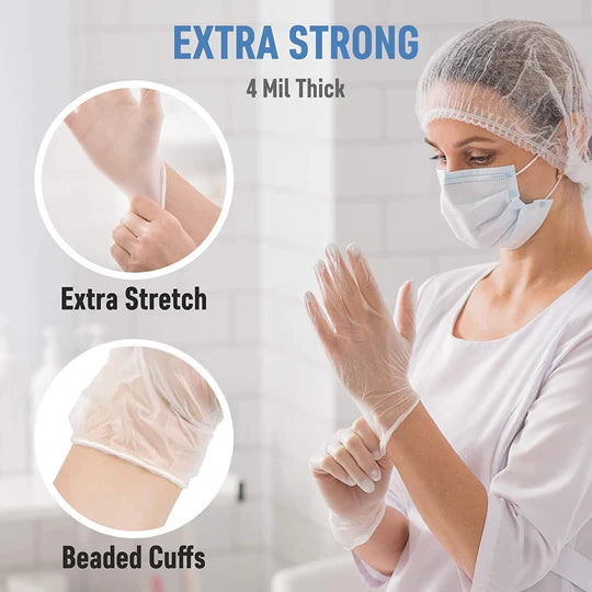 Clear Vinyl Gloves (Pack of 100) (8807280050431)