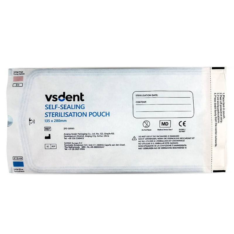 Dental Self Sealing Sterilisation Pouches Available in 4 Sizes (Pack of 200)