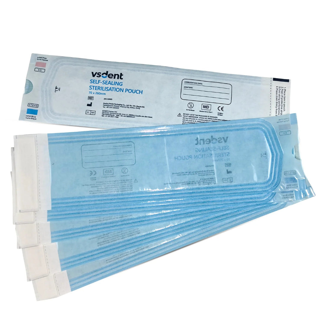 Dental Self Sealing Sterilisation Pouches Available in 4 Sizes (Pack of 200)