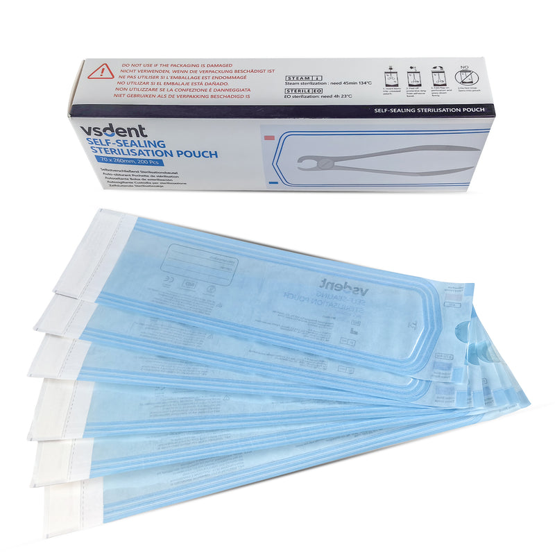 Dental Self Sealing Sterilisation Pouches Available in 4 Sizes (Pack of 200)