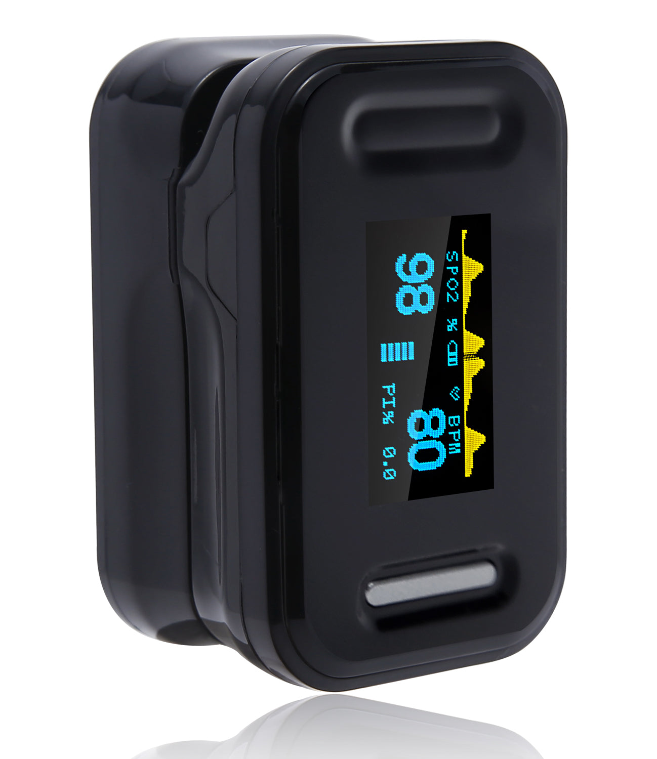 Black Fingertip Pulse Oximeter for all Age Groups