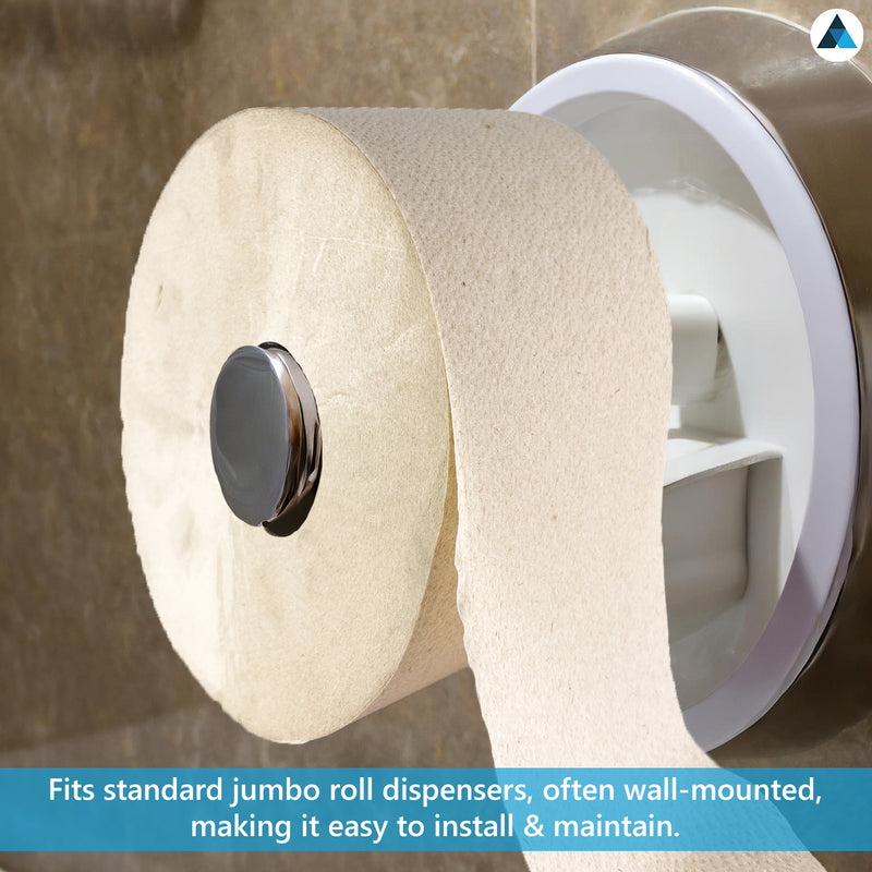 Brown 2 Ply Jumbo Toilet Roll 202m Long with 900 Sheets