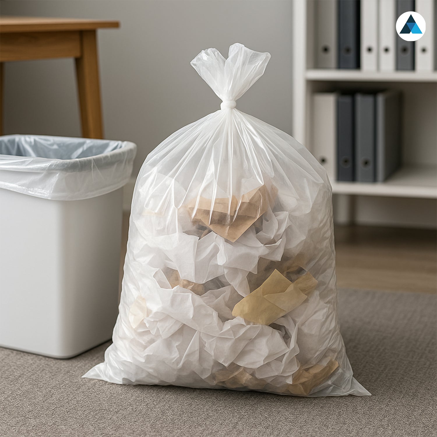 18x29x39 Inches White Heavy Duty Black & White Bin Bags (Pack of 200)