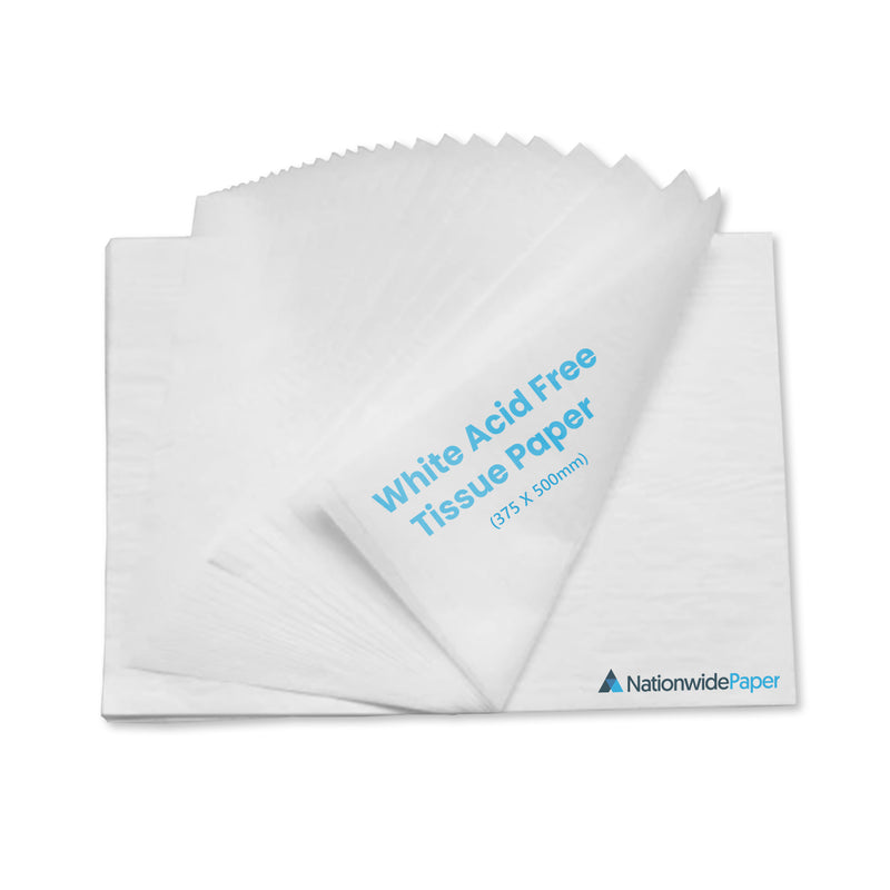 375x500mm White Acid-Free Wrapping Tissue Sheet