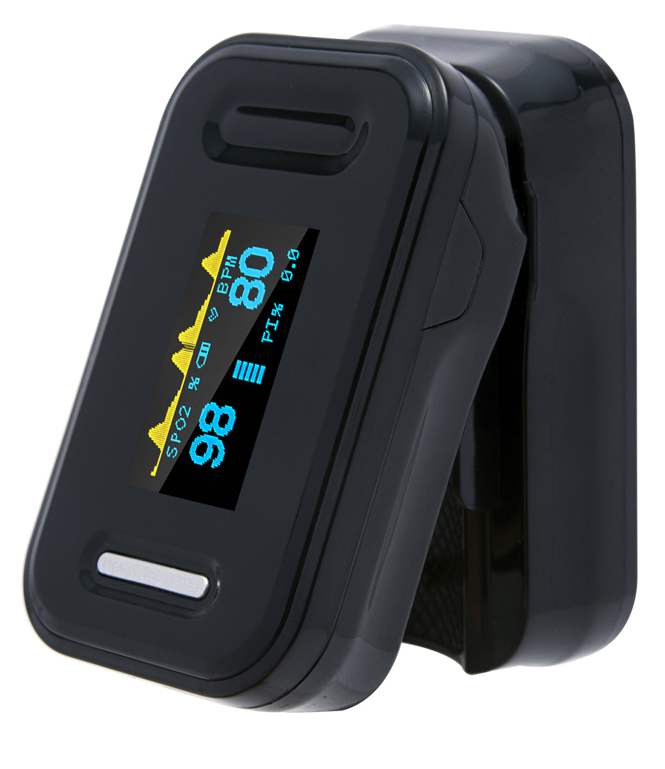 Black Fingertip Pulse Oximeter for all Age Groups