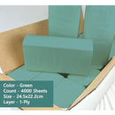 Green V-Fold Paper Hand Towel 1 Ply | 4000 Large Sheets (8500682359039)