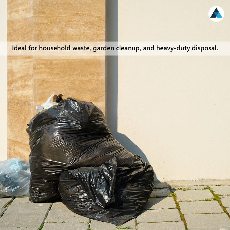 18x29x39 Inches White Heavy Duty Black & White Bin Bags (Pack of 200)