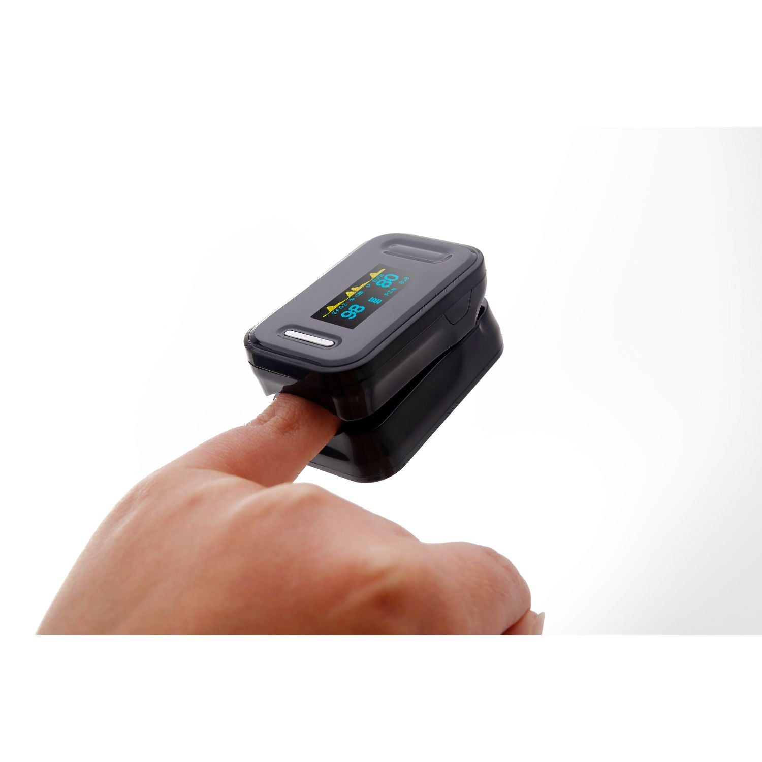 Black Fingertip Pulse Oximeter for all Age Groups