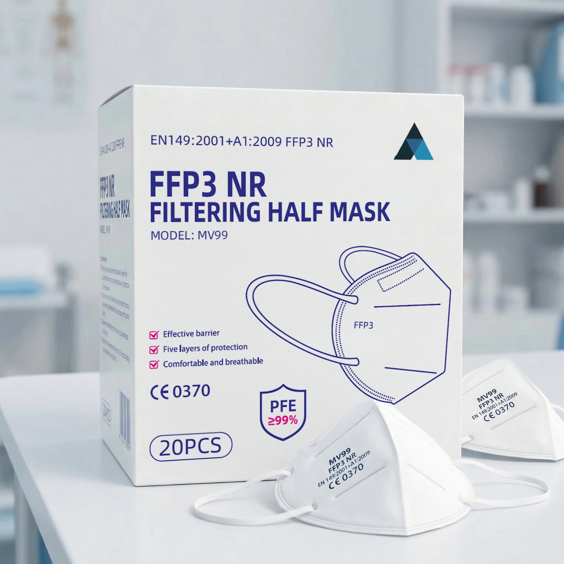 FFP3 Face Masks, Disposable Respirator Masks 