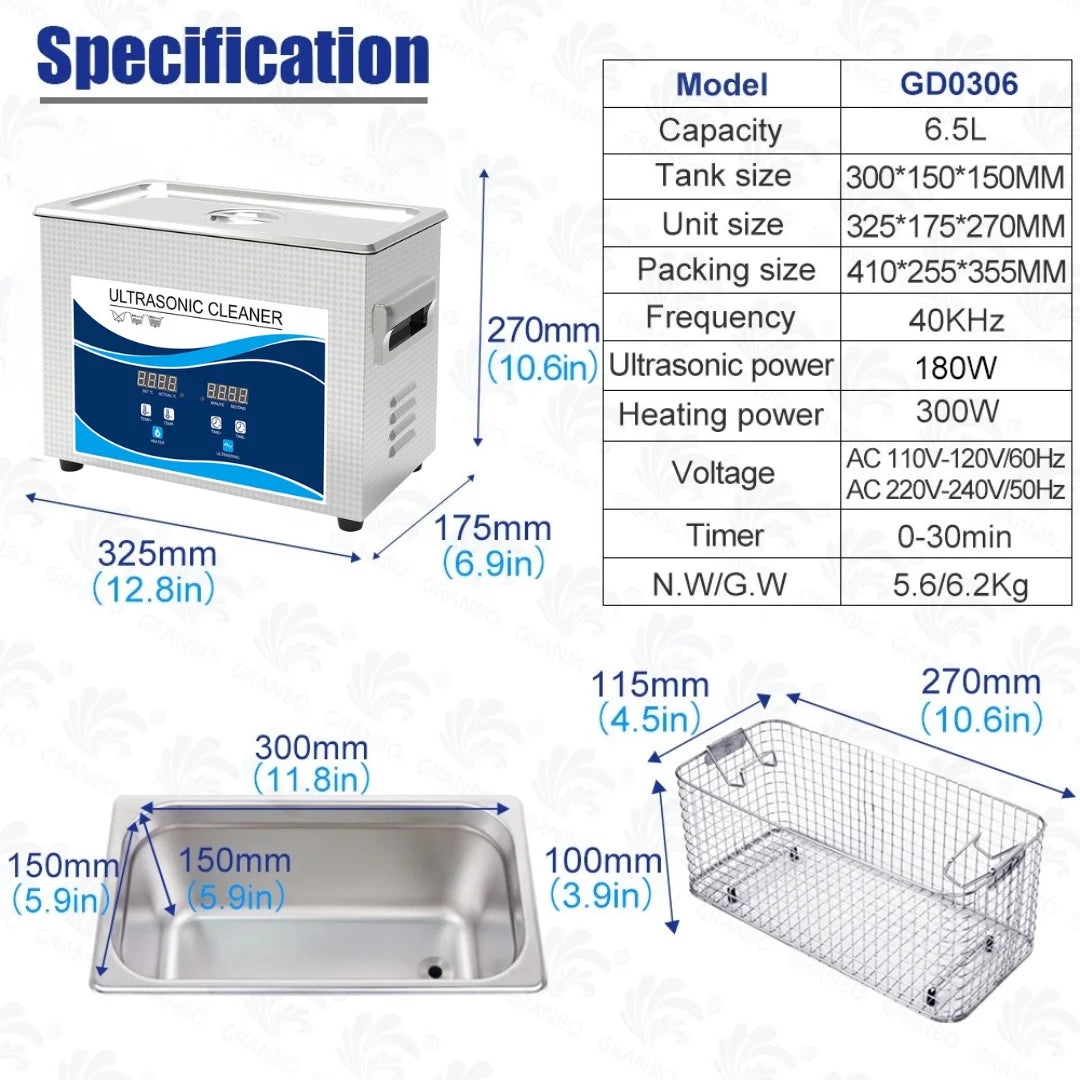 Ultrasonic Cleaner / Bath Available in 4.5L and 6.5L