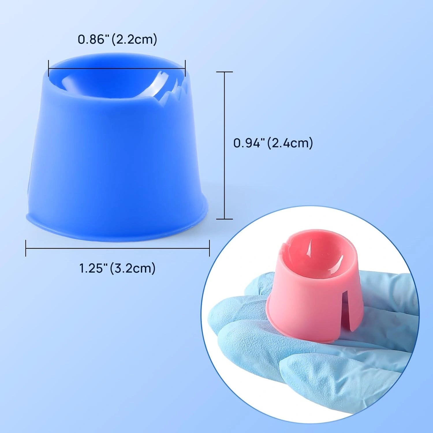 Disposable Plastic Dappen Dishes - Pack of 100