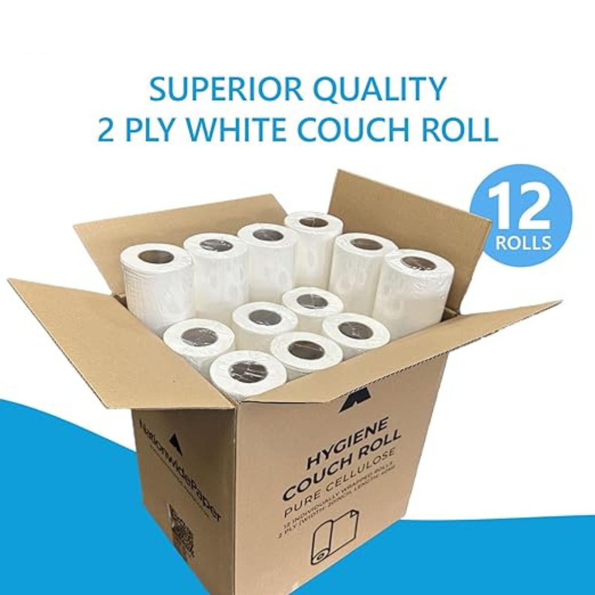 White Couch Roll 2 Ply | Pack of 9 Rolls/ 12 Rolls (8499137708287)