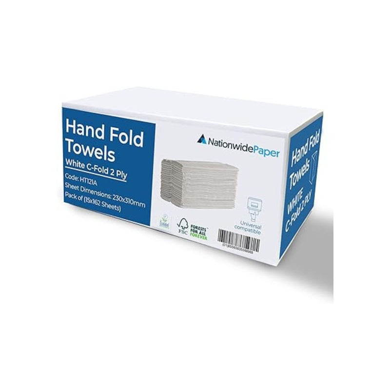 C-Fold Paper Hand Towel 2-Ply | Pack of 2430 Sheets/ 2760 Sheets (8500688158975)
