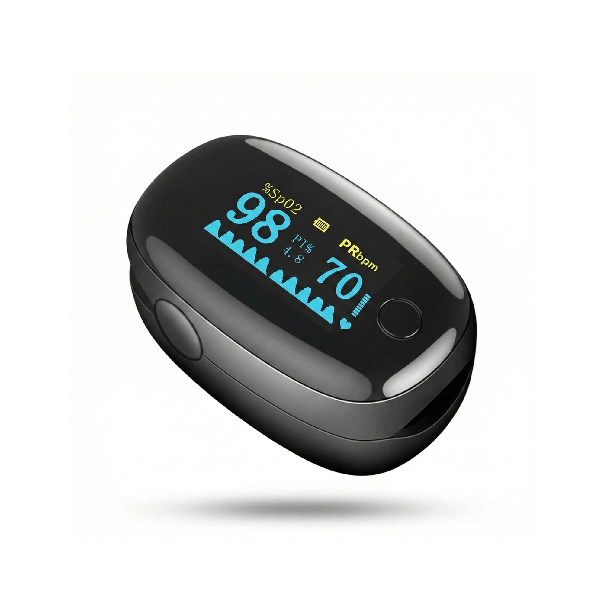 Black Fingertip Pulse Oximeter for all Age Groups