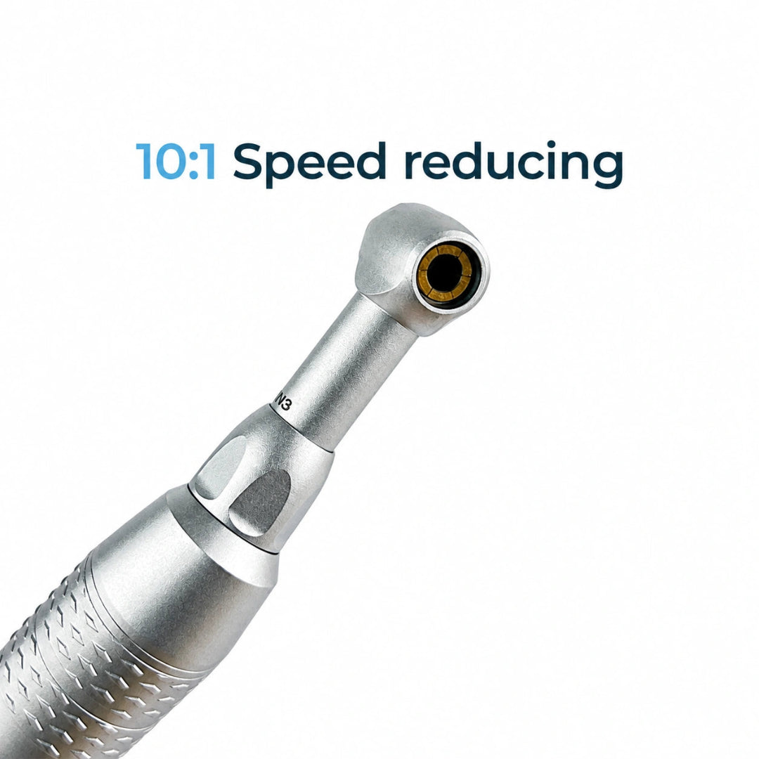 Tealth 10:1 Speed Reducing, Endodontic Contra Angle, Push Button Handpiece RE10