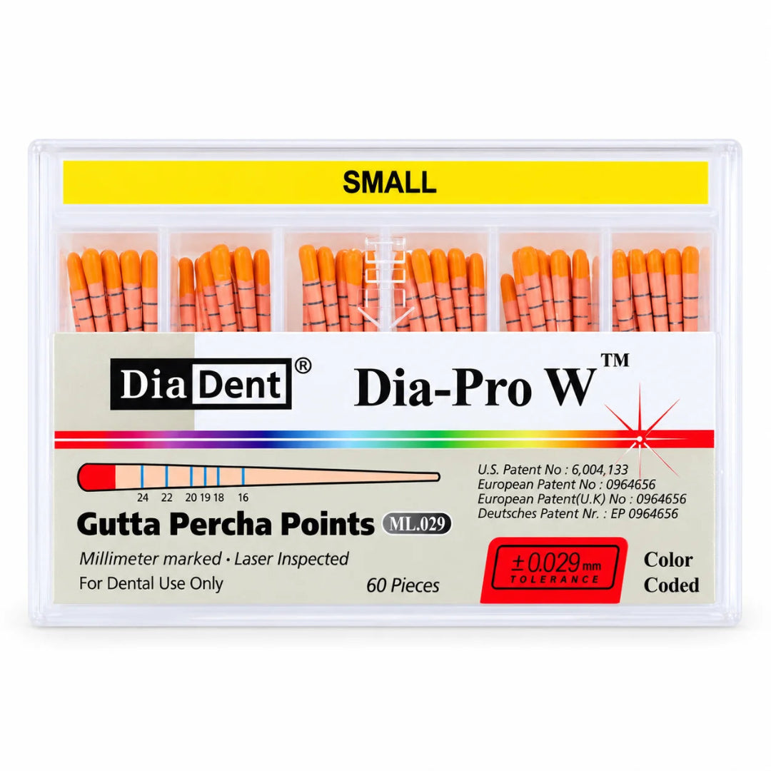 DiaDent DIA-PRO W Small Gutta Percha Points (60 Points)