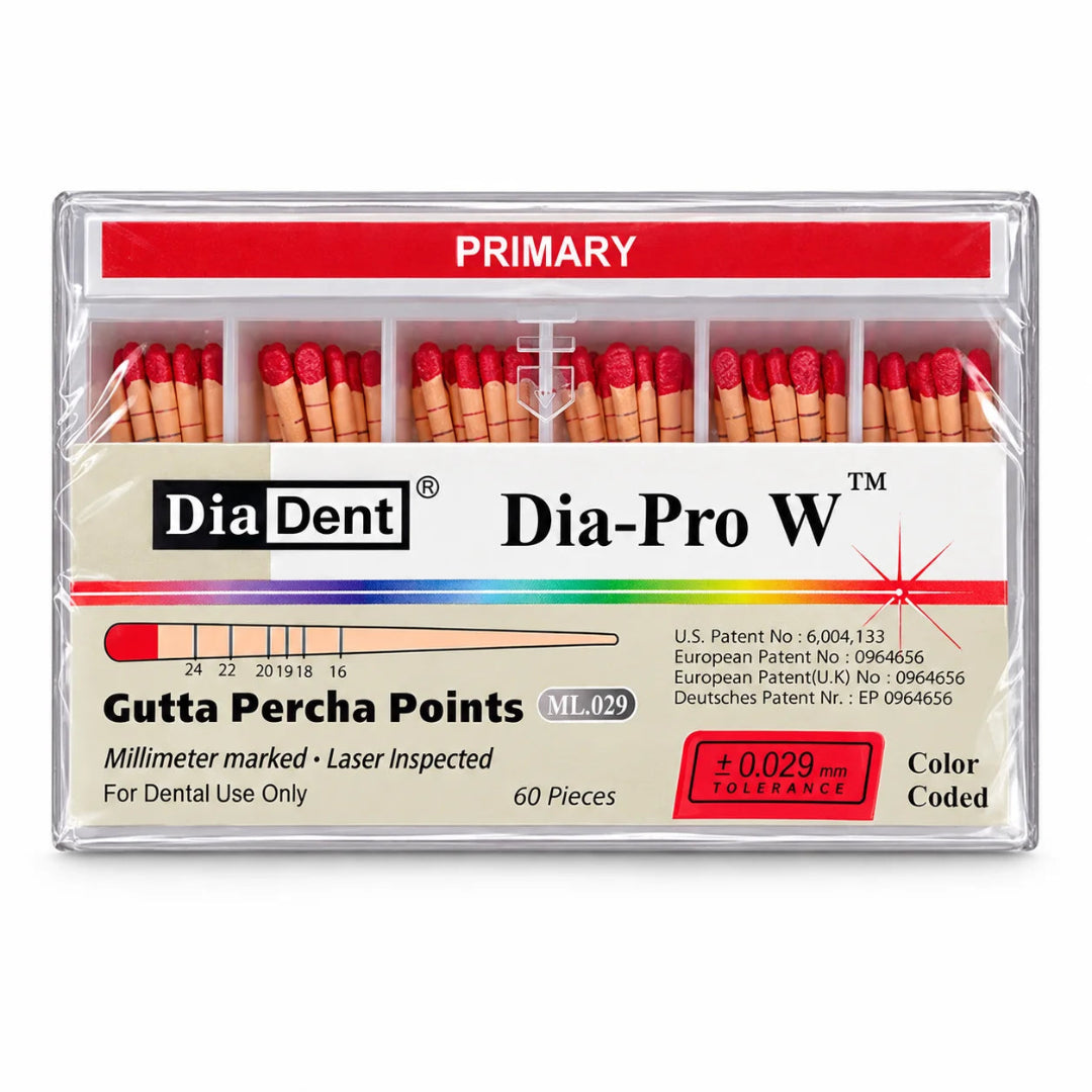 DiaDent DIA-PRO W Primary Gutta Percha Points (60 Points)