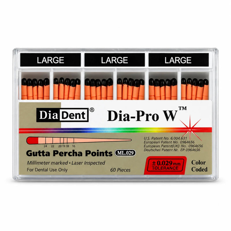 DiaDent DIA-PRO W Large Gutta Percha Points (60 Points)