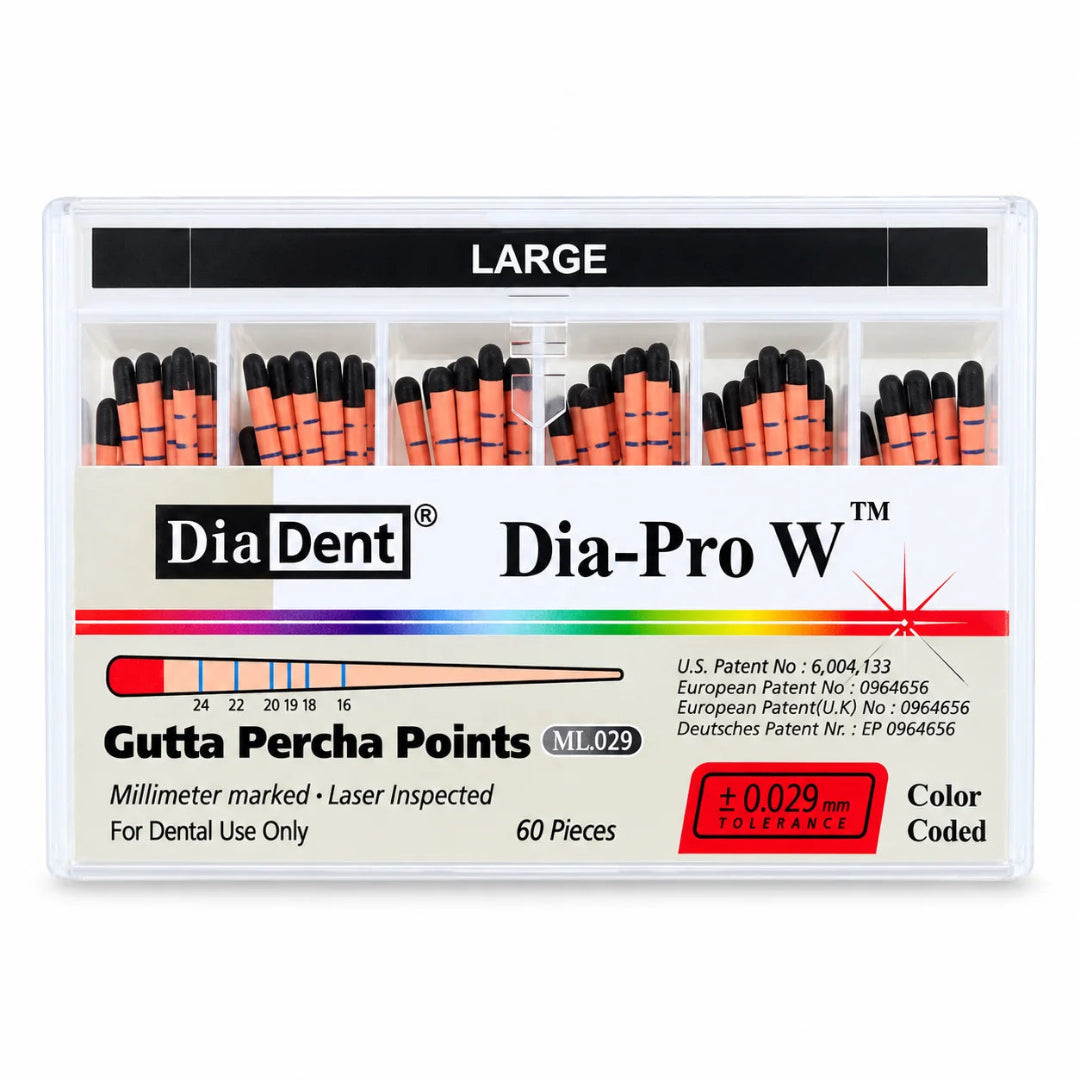 DiaDent DIA-PRO W Large Gutta Percha Points (60 Points)
