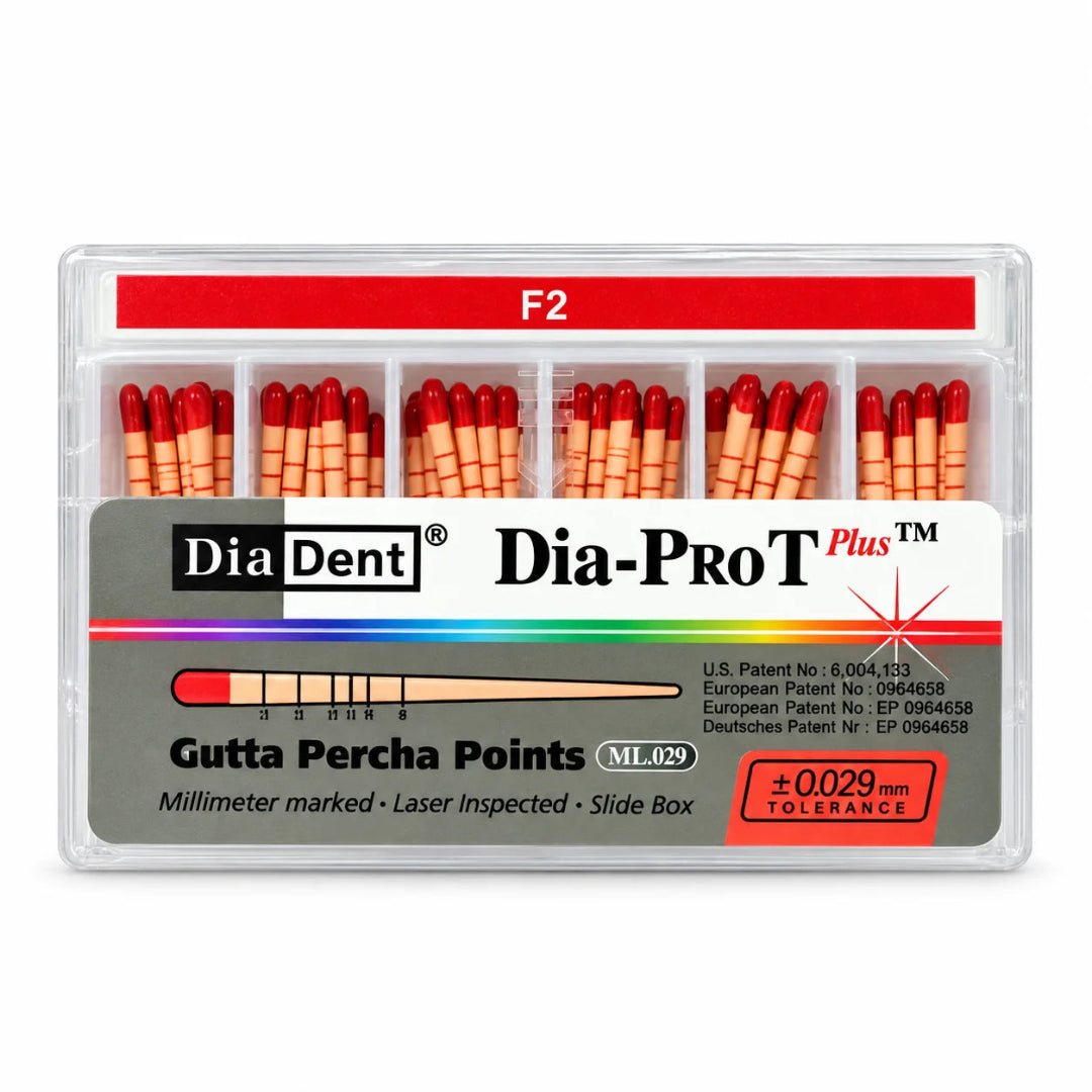 DiaDent DIA-PROT Plus F2 Gutta Percha Points (60 Points)