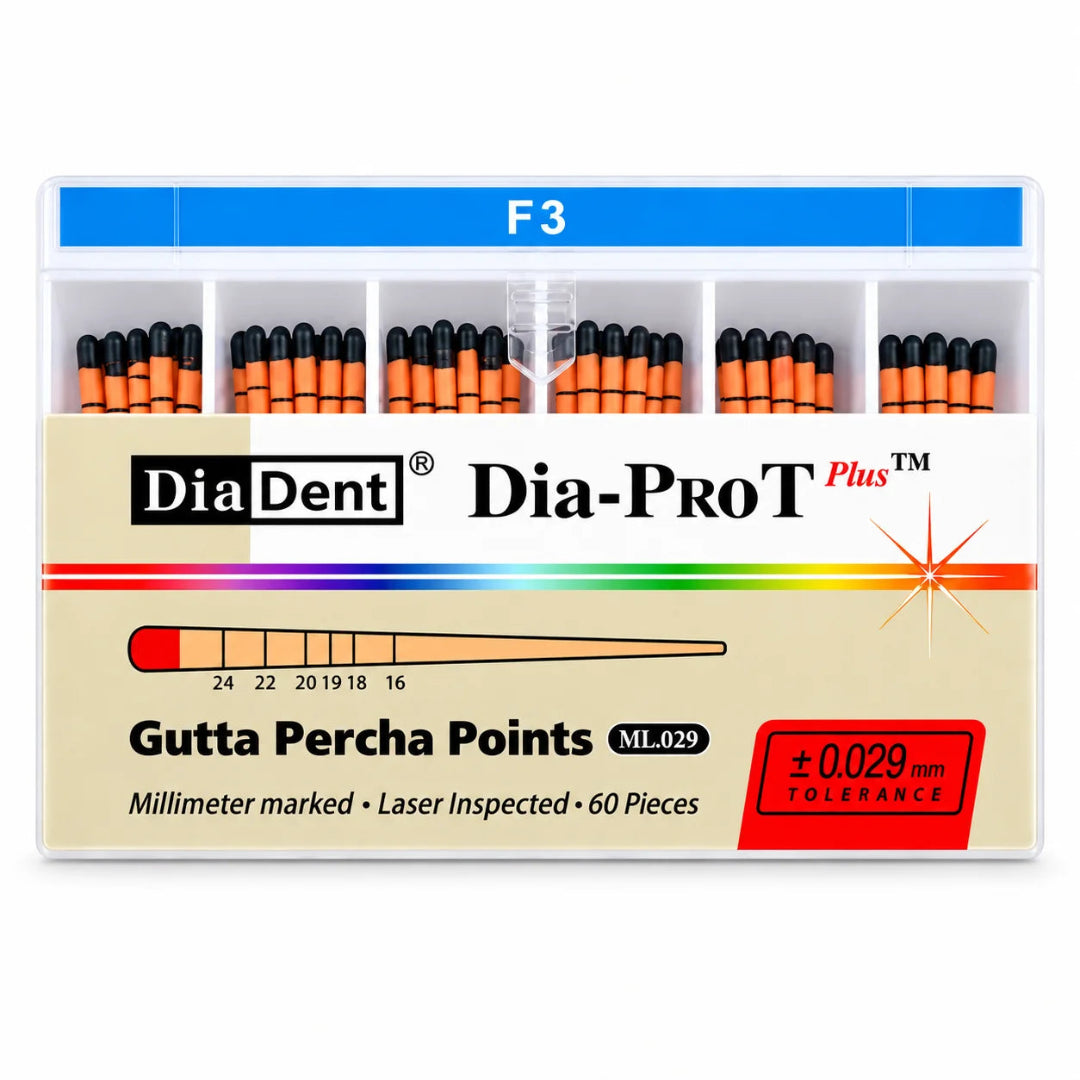 DiaDent DIA-PROT Plus F3 Gutta Percha Points (60 Points)