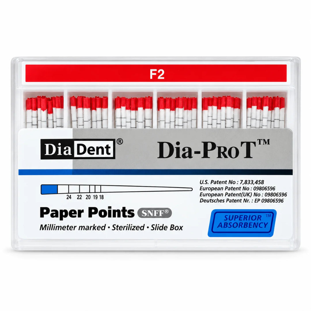 DiaDent DIA-PROT F2 Absorbent Paper Points (100 Points)