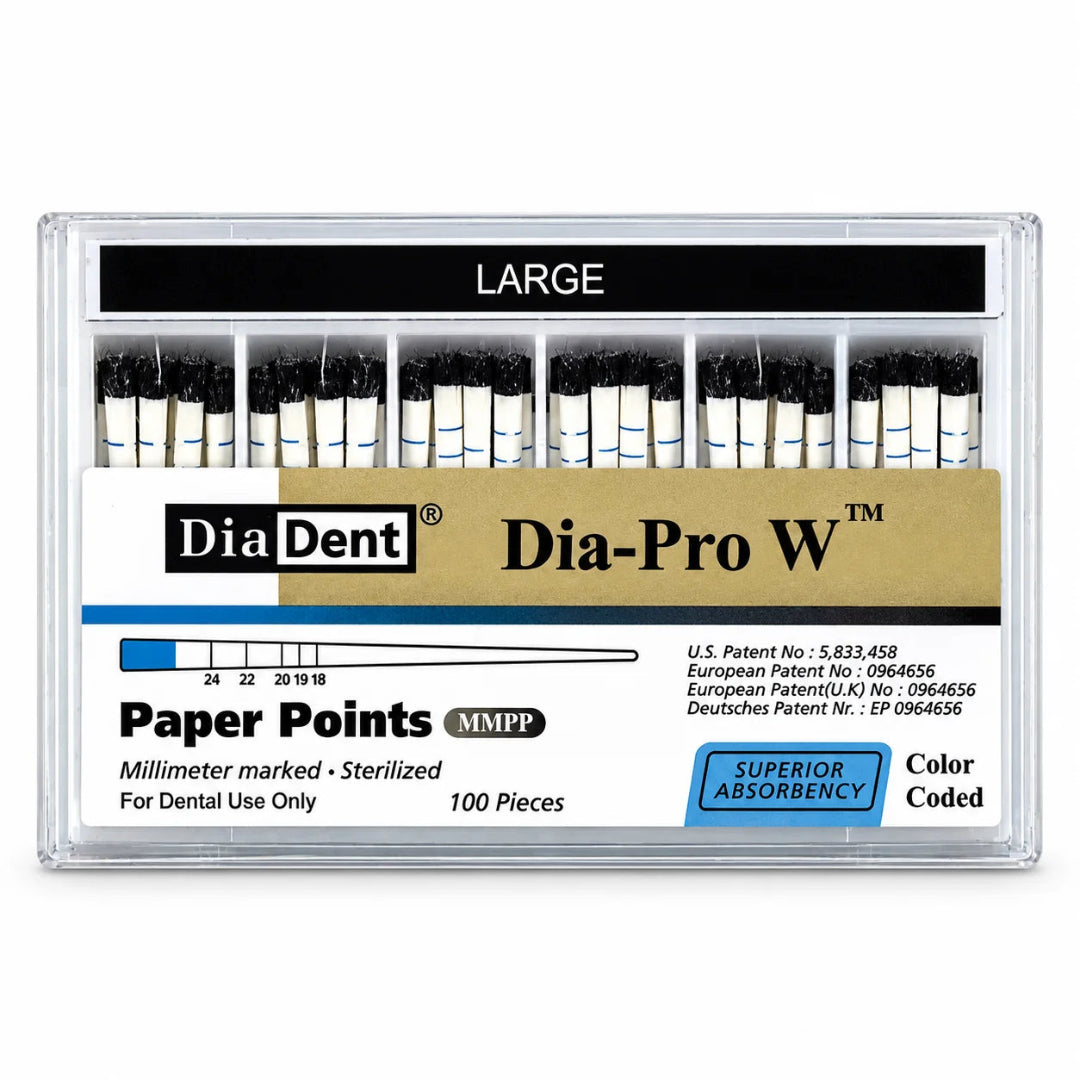 DiaDent DIA-PRO W Large Paper Points (100 Points)