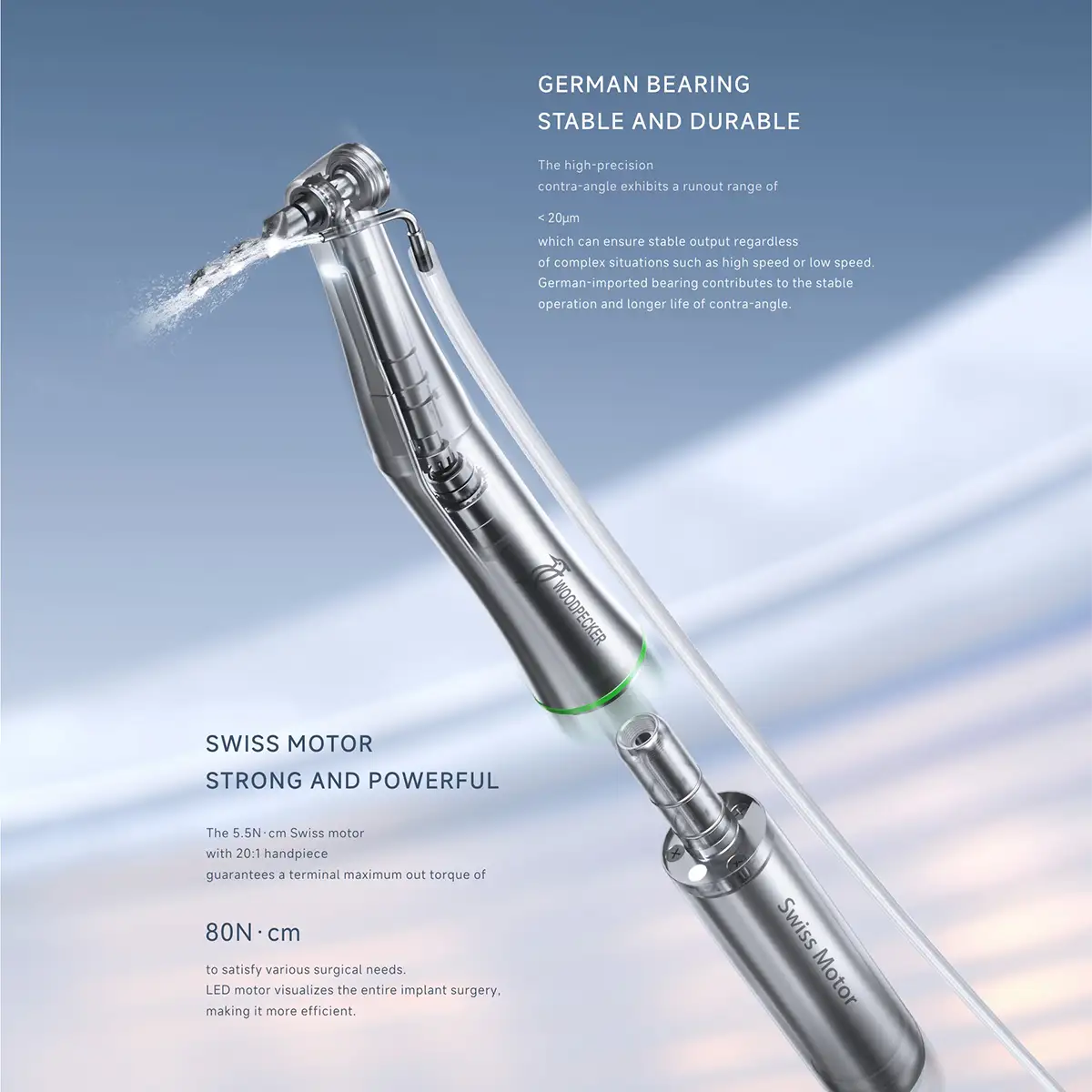 DTE Woodpecker Implant Air Motor with LED Handpiece (8301378568447)