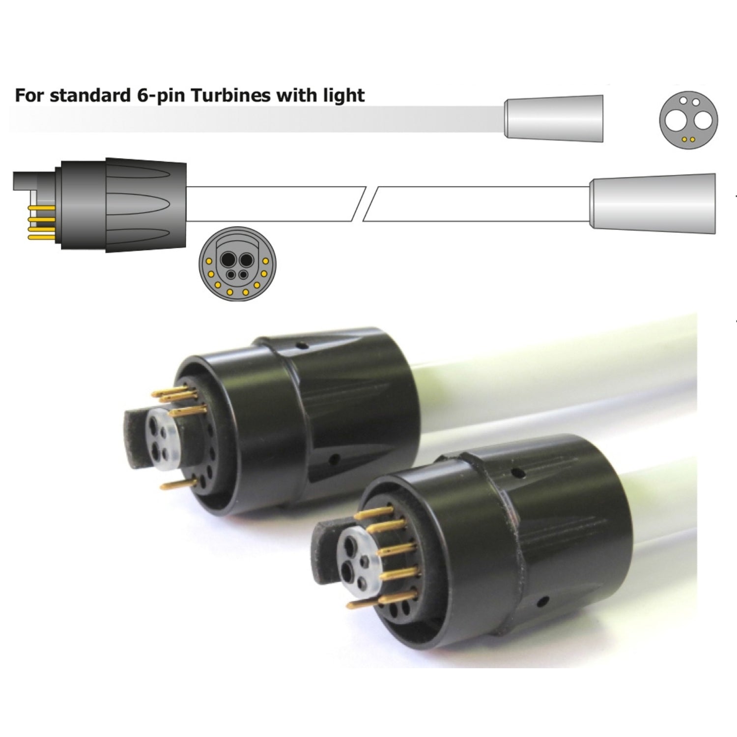 Denlux Sirona Tubing for Turbine with Light
