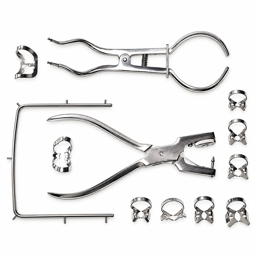Rubber Dam Clamp and Instrument Set with Zipped Bag