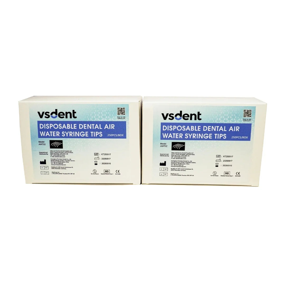 Disposable Air/Water Plastic Syringe Tips 250pcs/box | QUDENT