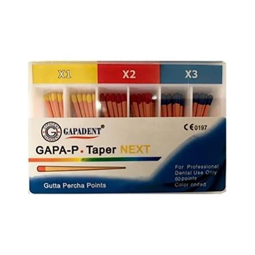 GAPA-P Taper Next Gutta Percha -X1, X2,X3 Assorted (60 Points) (14750149280122)