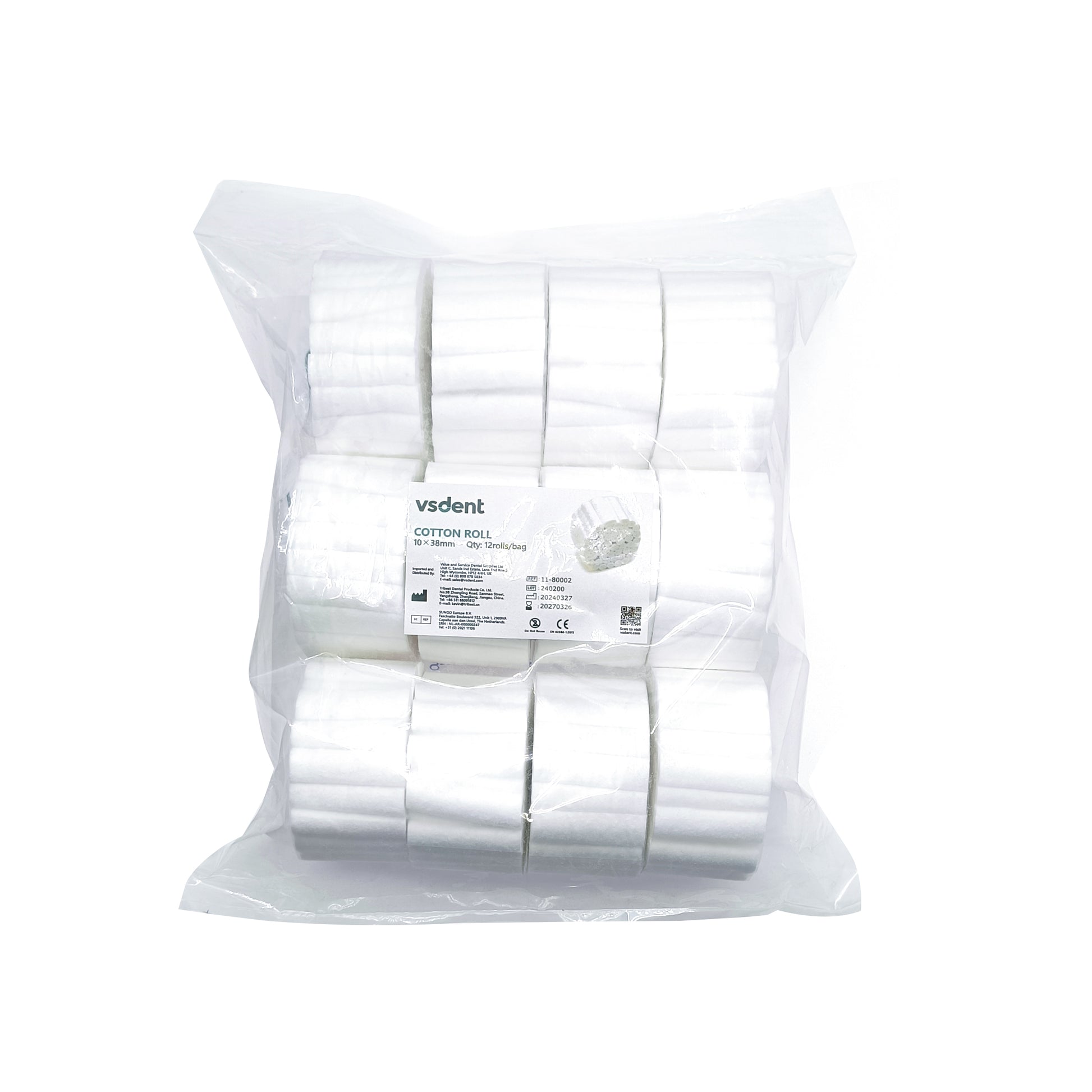 Dental Cotton Rolls 600 Pcs per bag (10x38mm) (8836295688447)
