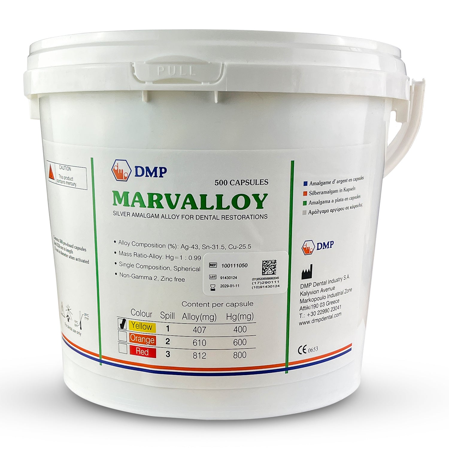 Marvalloy Amalgam - 1 Spill - 500 Capsules