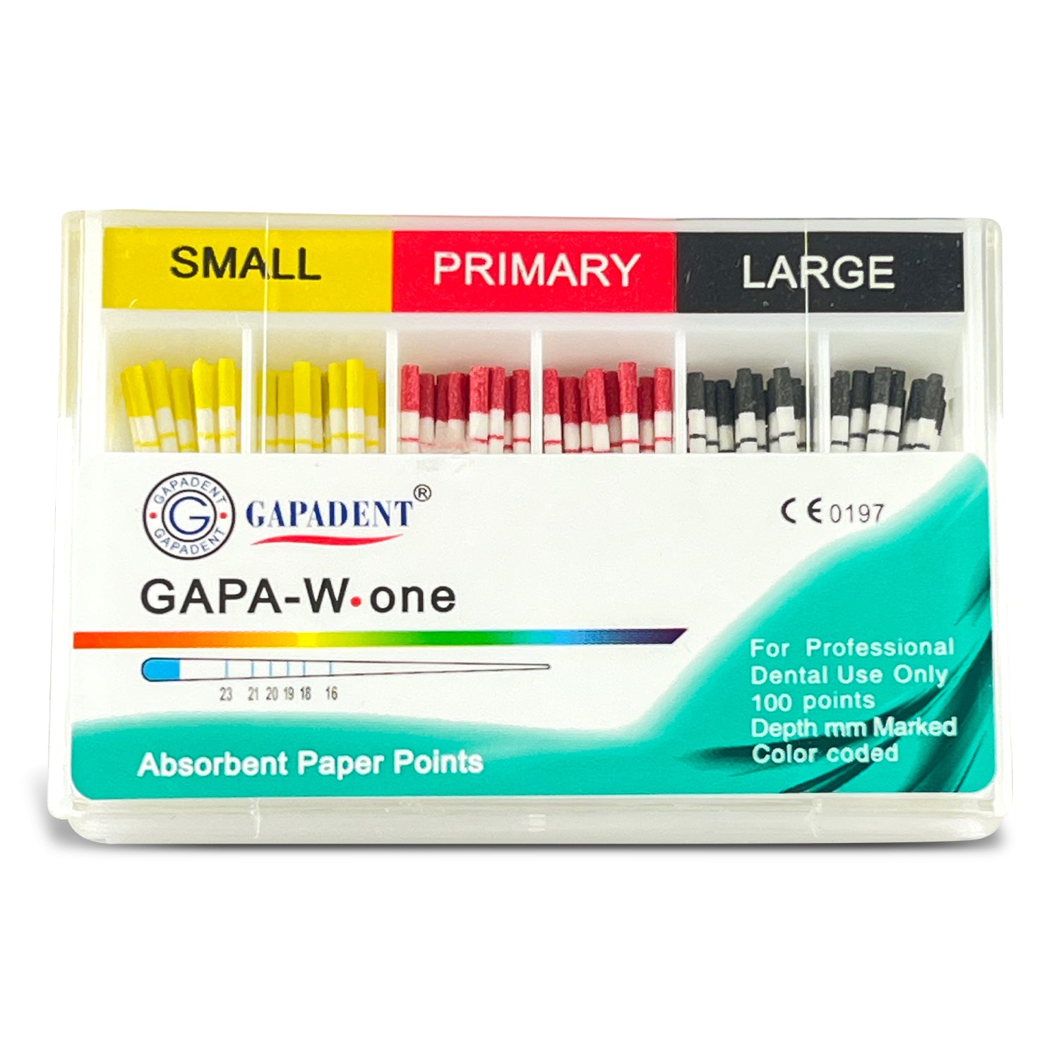 GAPA-W-One Absorbent Paper Points S,M,L (100 points)X