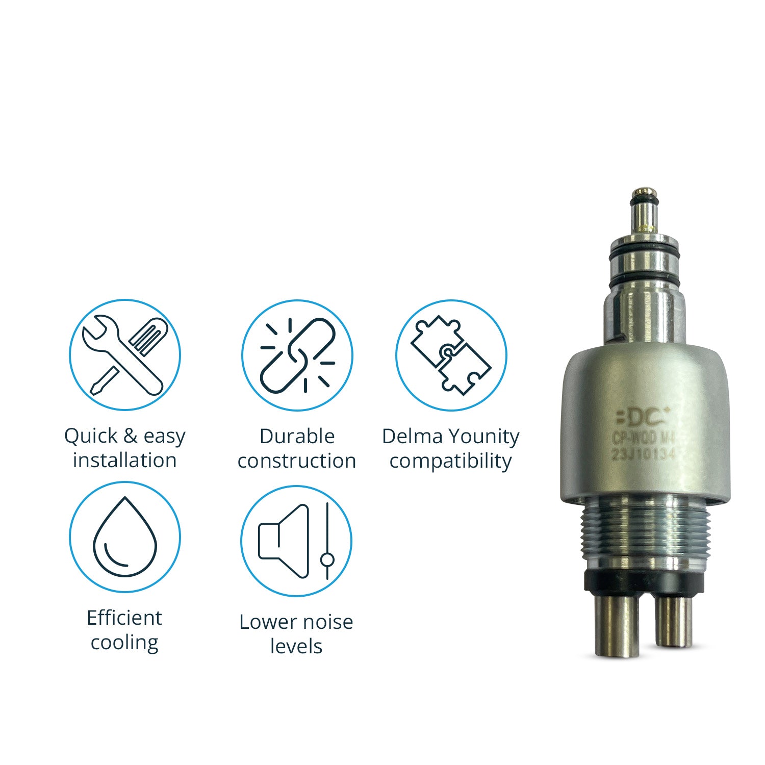 Delma W&H Compatible Four Hole Quick Coupling WQD M4